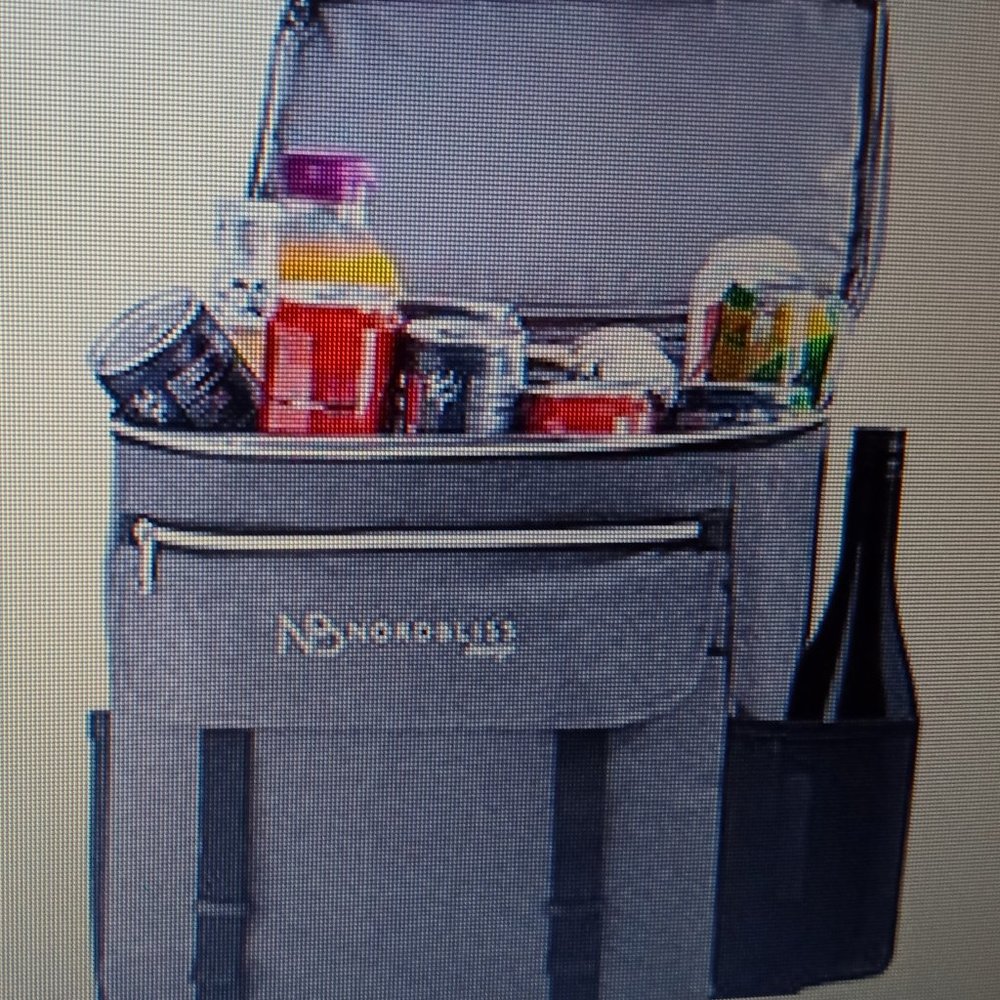 NORD BLISS GRAY with BLACK PIPING  24 CAN SIZE COOLER BACK PACK MEN or WOMEN